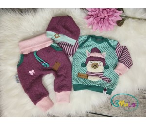 Stickserie - Winter Lama inkl. Anhänger, Postkarte und Puschen Datei